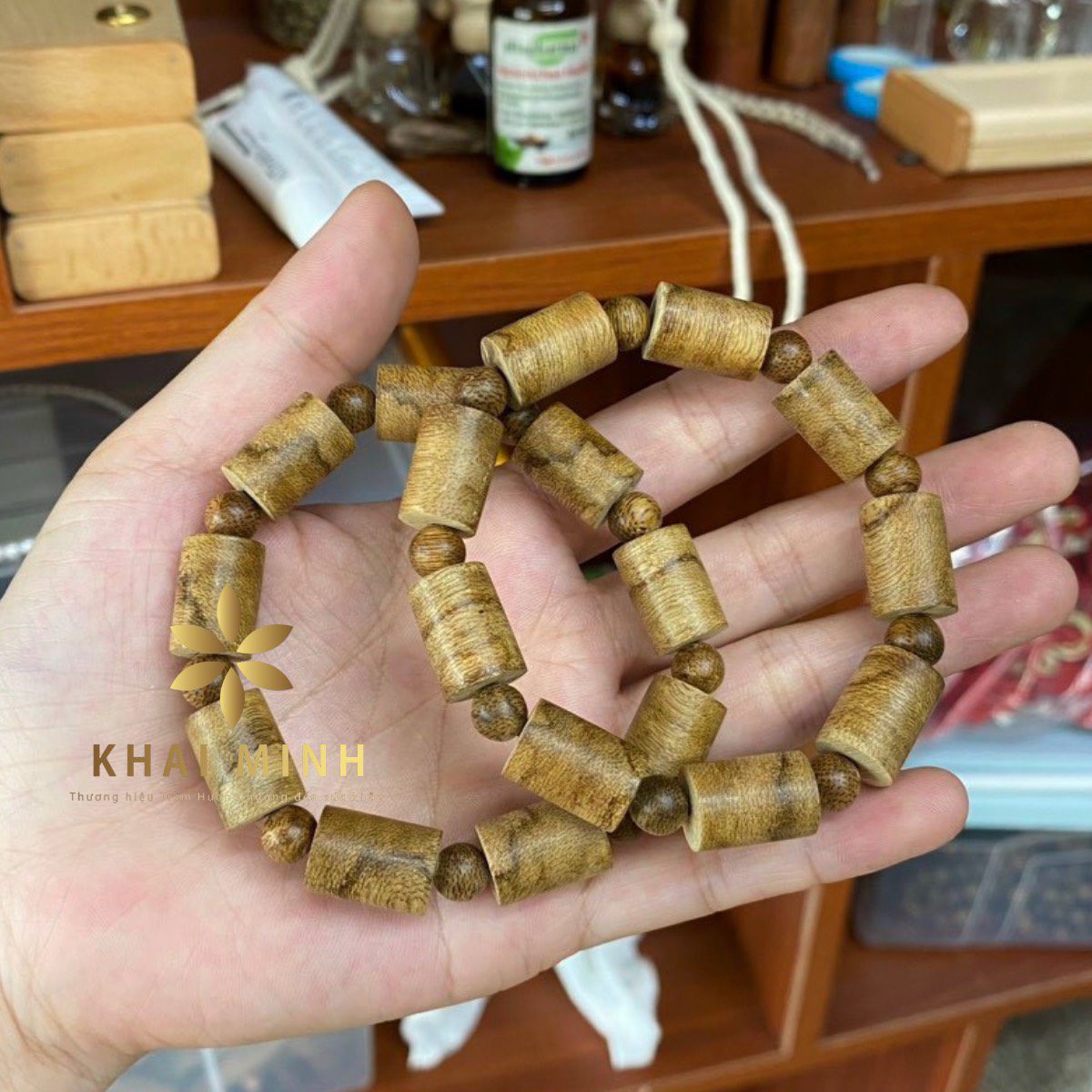 Vòng Tay Trầm Hương Indonesia Đốt Trúc Hàng Chuẩn Tự Nhiên 1 VÒNG TAY TRẦM HƯƠNG INDONESIA